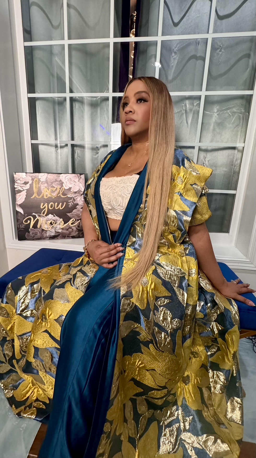 Thumbnail: "Dream in Gold" Kimono Pants Set