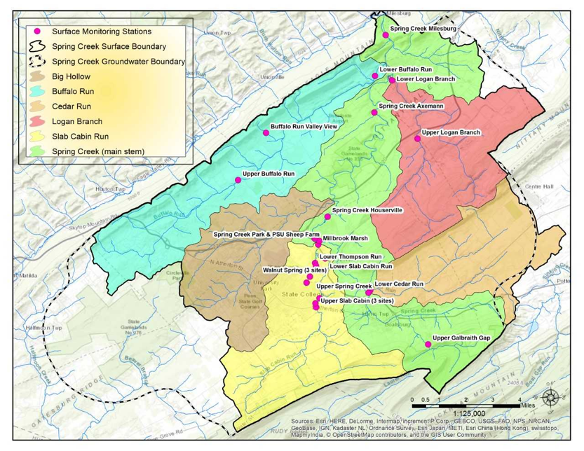 Thermal Characteristics of Springs and Streams in the Spring Creek 
