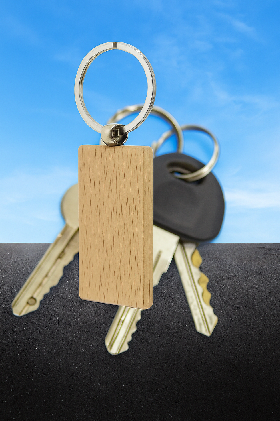 Porte clé en bois personnalisable