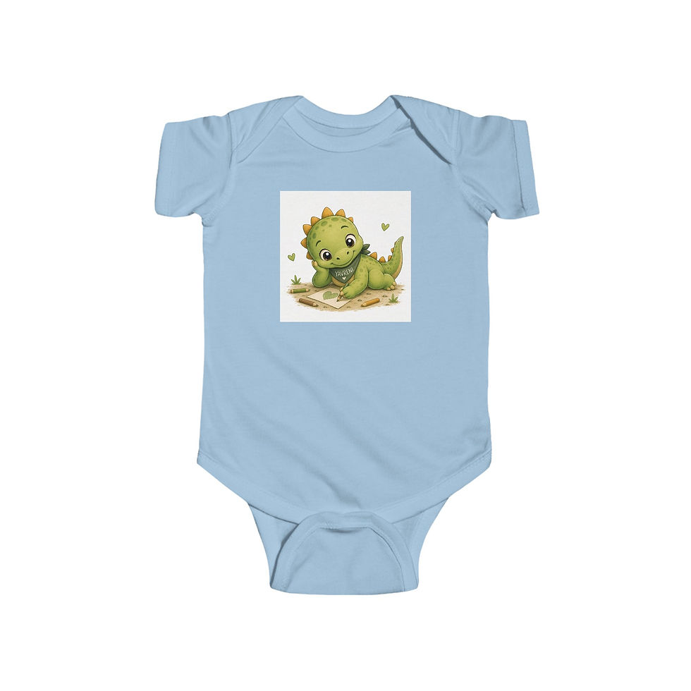 Miniaturbild: Yavreni Baby Body - Niedlicher Dino-Body aus Bio Baumwolle