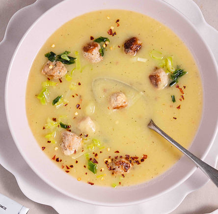 Creamy Potato, Leek & Sausage Soup