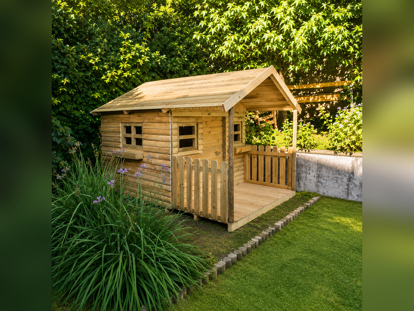 Casita gold de madera para exterior