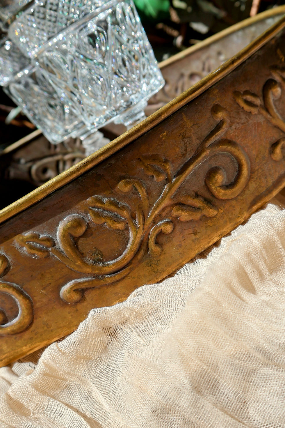 Thumbnail: Antique Brass Serving Tray