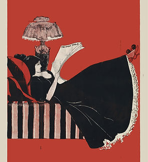 Woman lying down and reading a newspaper (1893 - 1897) Anonymous_edited.jpg