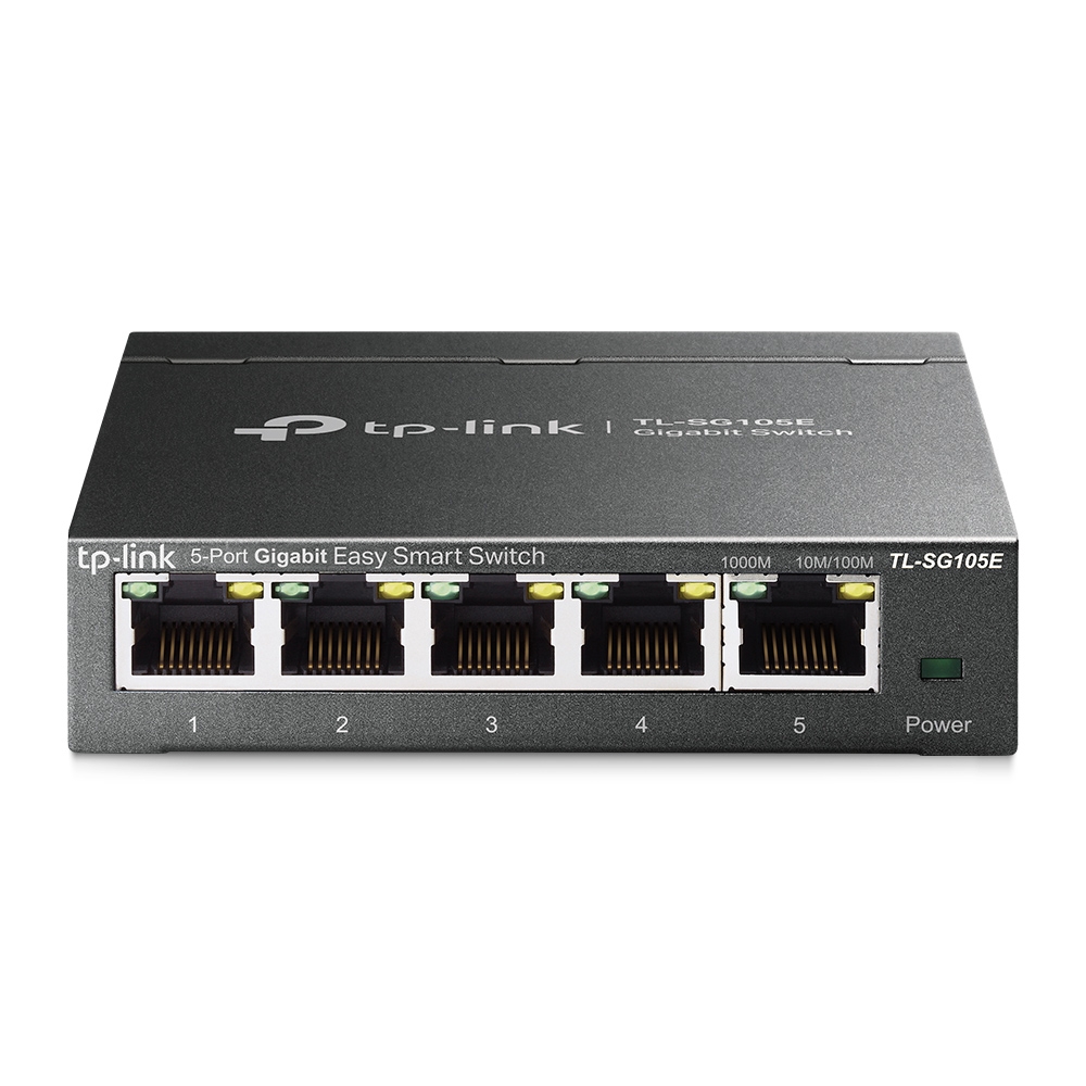 מתג רשת TP-Link TL-SG105E — חמש יציאות Gigabit