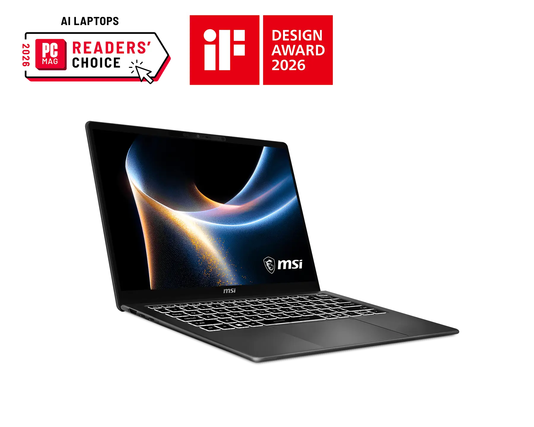 מחשב נייד MSI Prestige 14 AI+ D3MG-403ILY - Platinum Gray