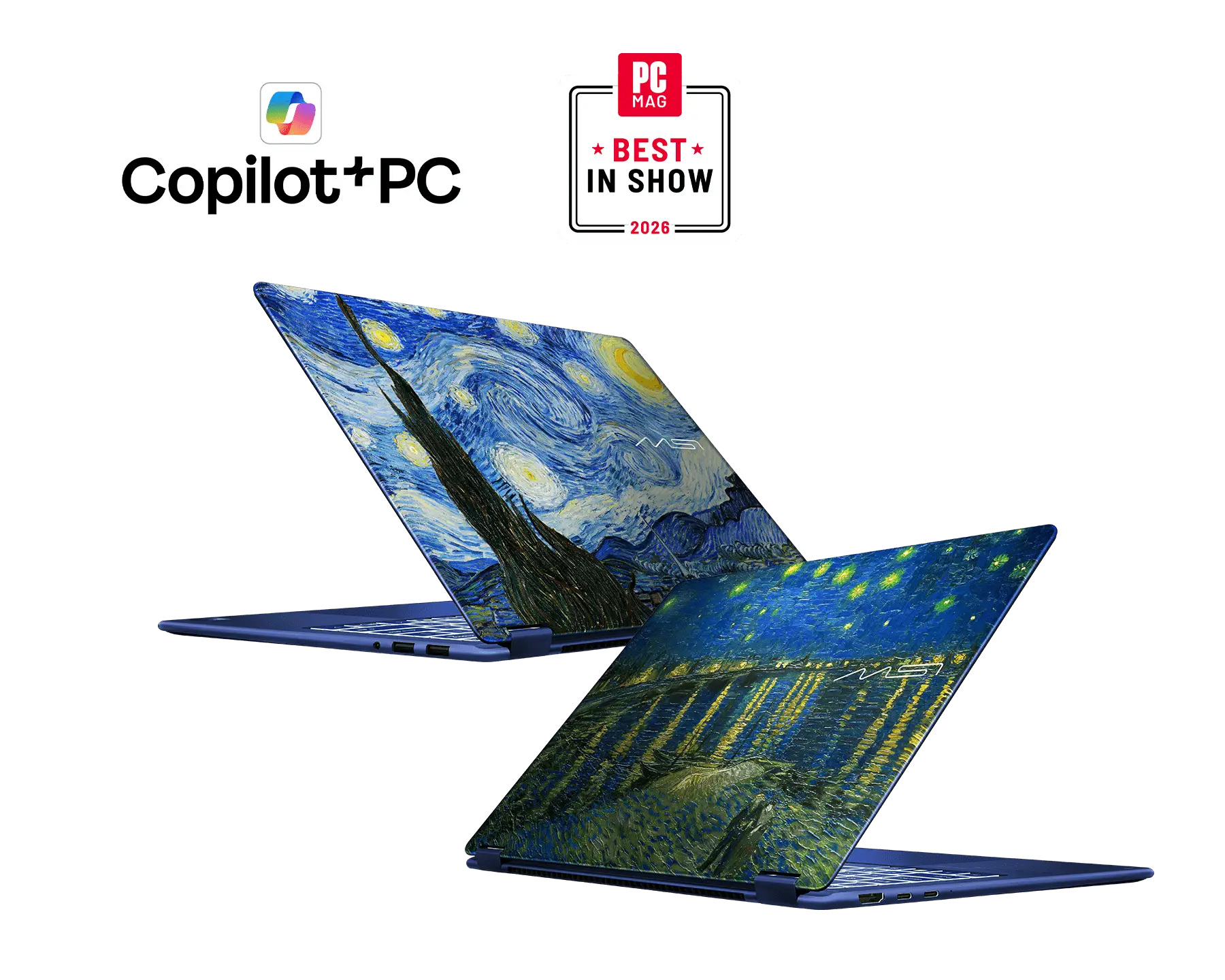 מחשב נייד MSI Prestige 14 Flip AI+ - מהדורת Vincent van Gogh - Starry Night