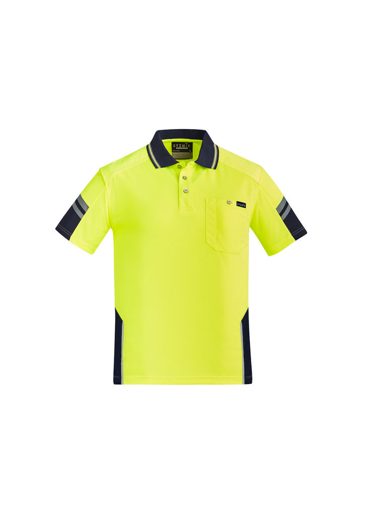 Thumbnail: Mens Reinforced Hi Vis Squad S/S Polo