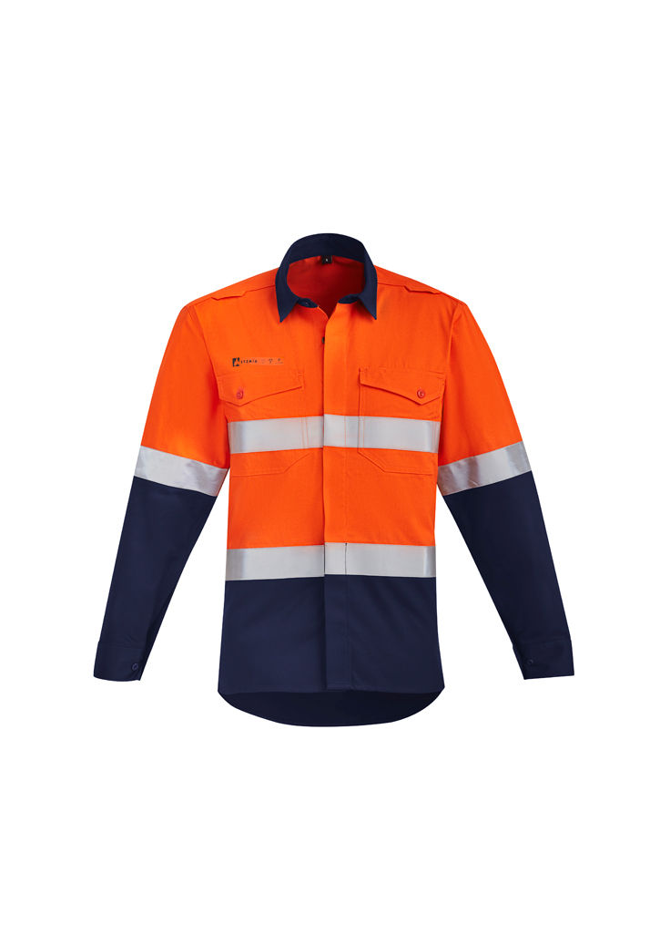 Thumbnail: Mens Orange Flame HRC 2 Hoop Taped Open Front Spliced Shirt