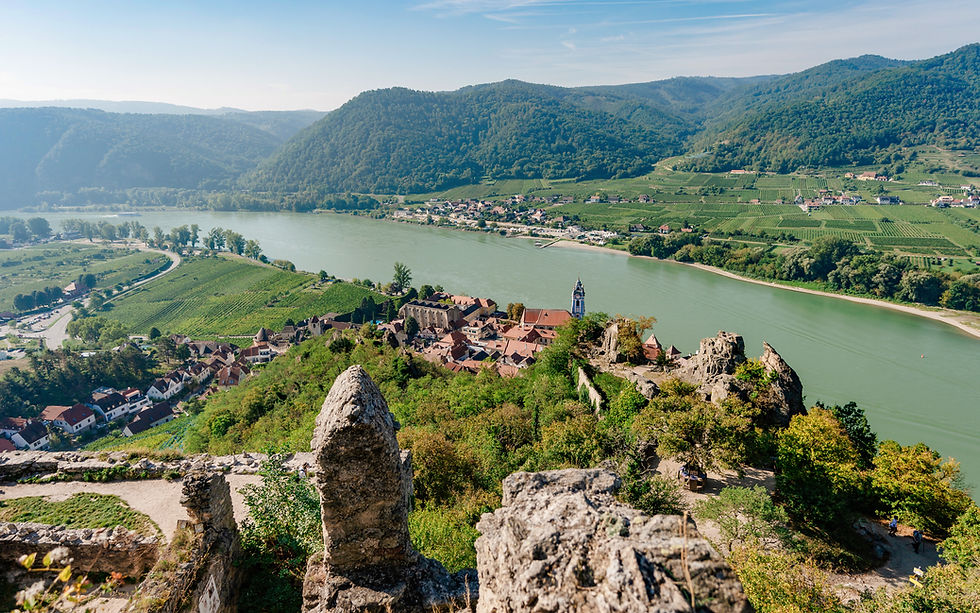 durnstein, austria on the Danube River