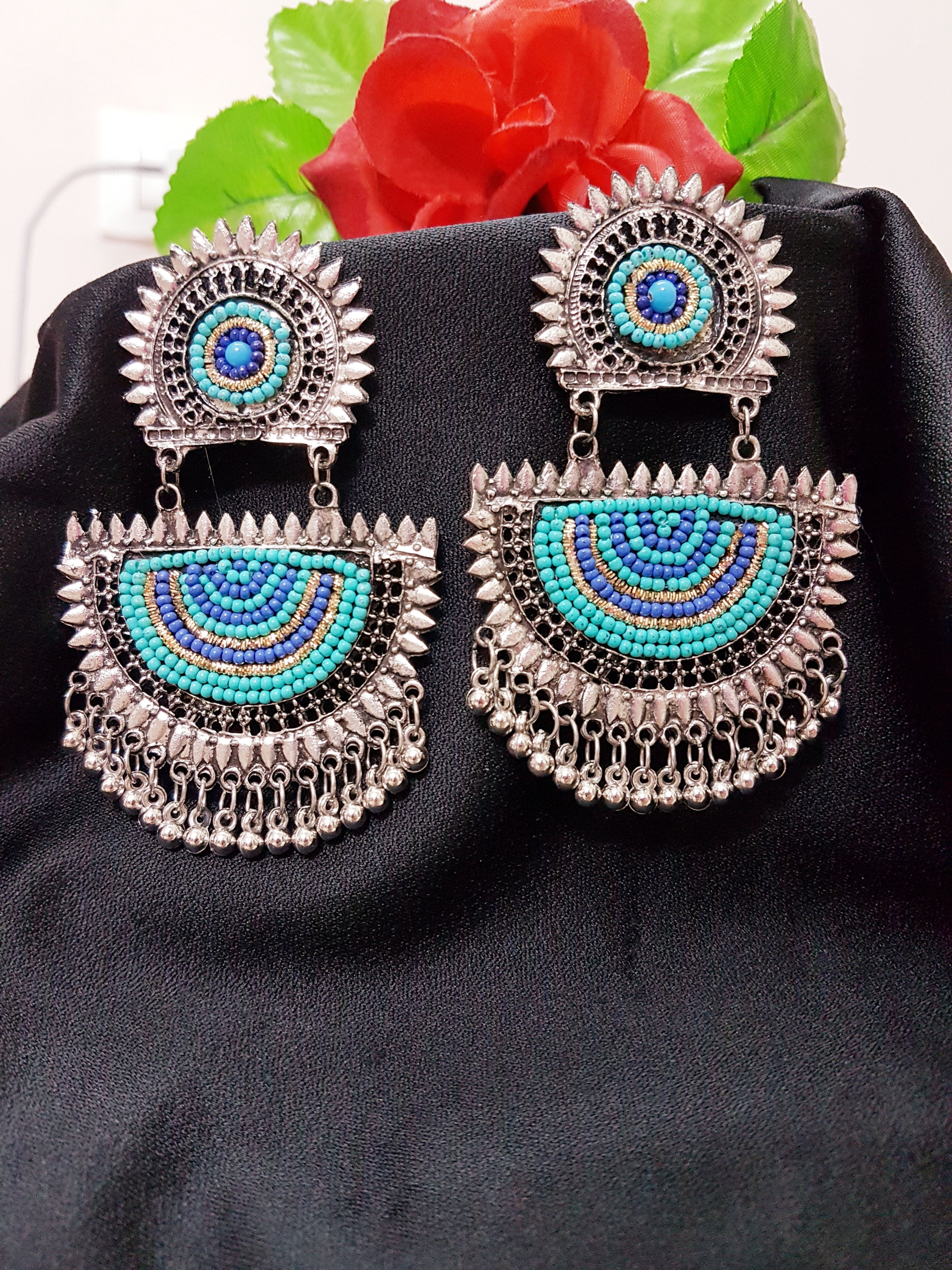 Designer Multicolored Chakra Earrings