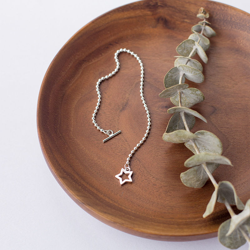 Thumbnail: 925 Sterling Silver Star Bracelet