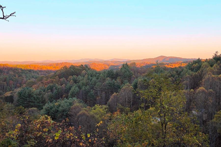 The Blue Ridge Parkway at golden hour