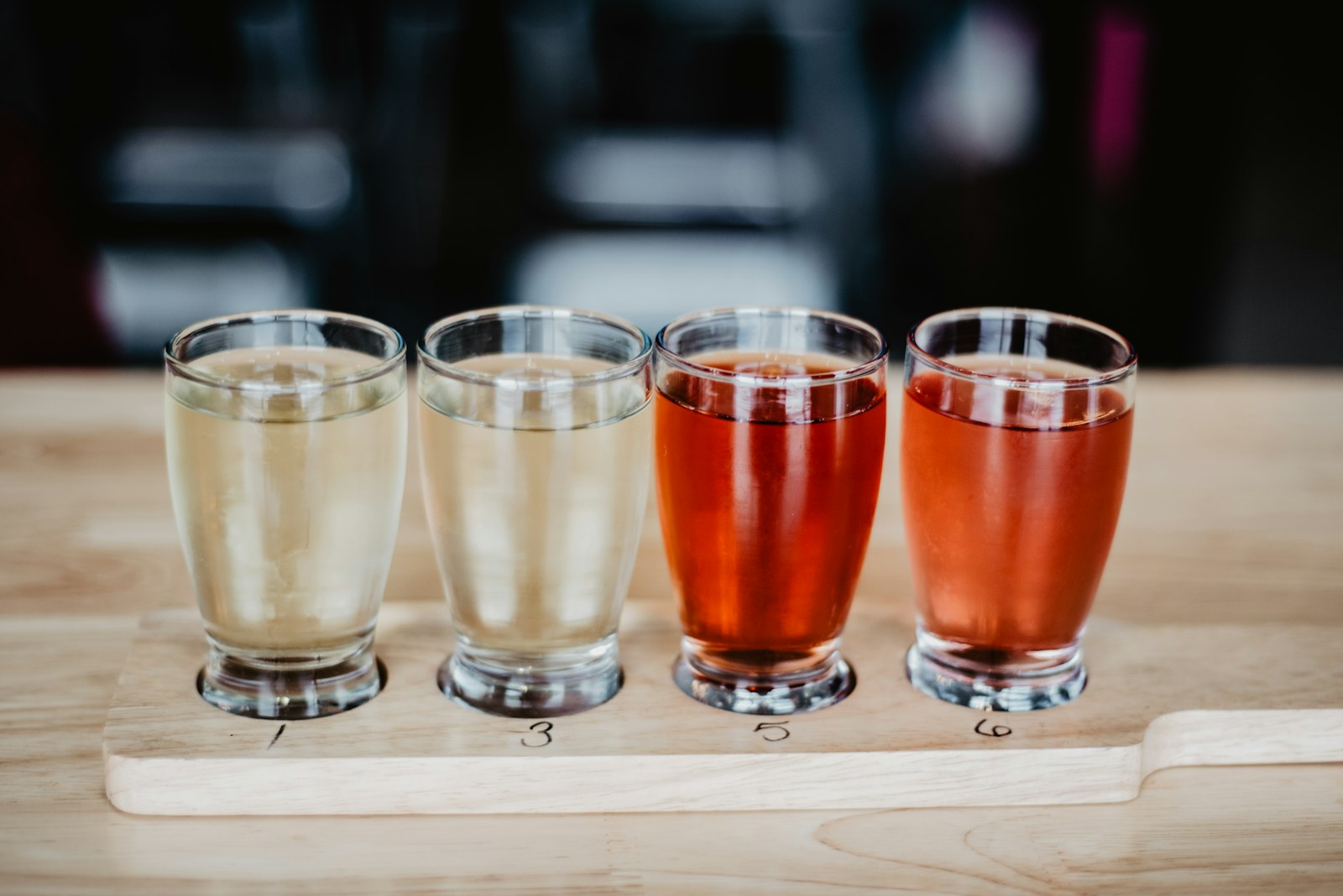 A flight of hard cider at Molley Chomper in Lansing