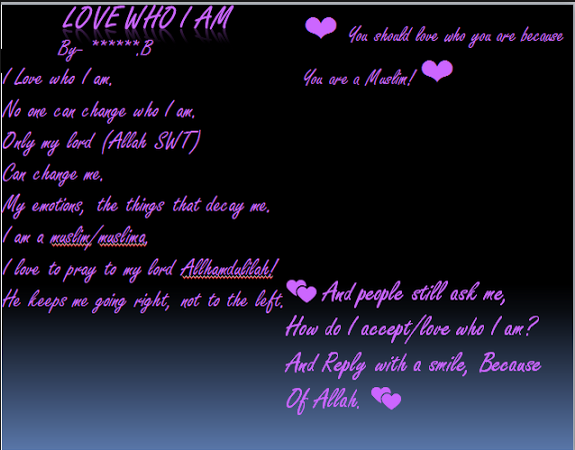 Love Who I am - Poem #5