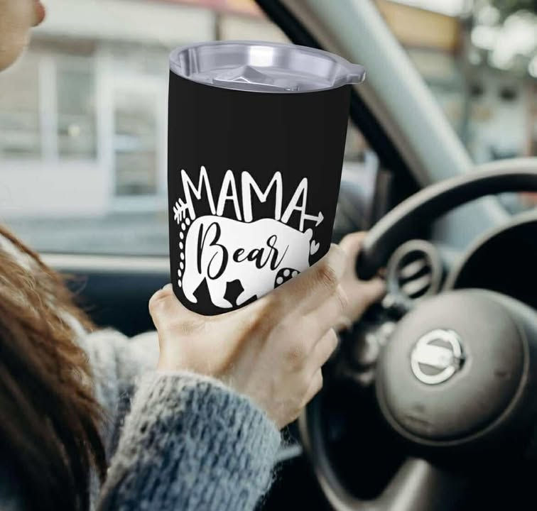 Thumbnail: Mama Bear Tumbler- with straw