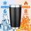 Thumbnail: Black Tumbler Stainless Steel- with straw