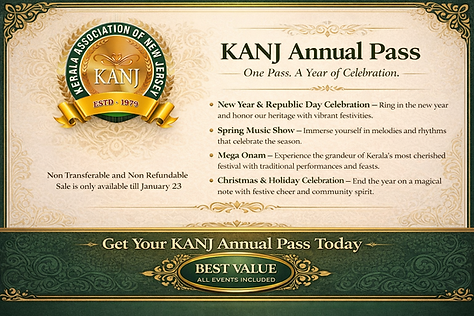 Upcoming Events | Kerala Association of New Jersey
