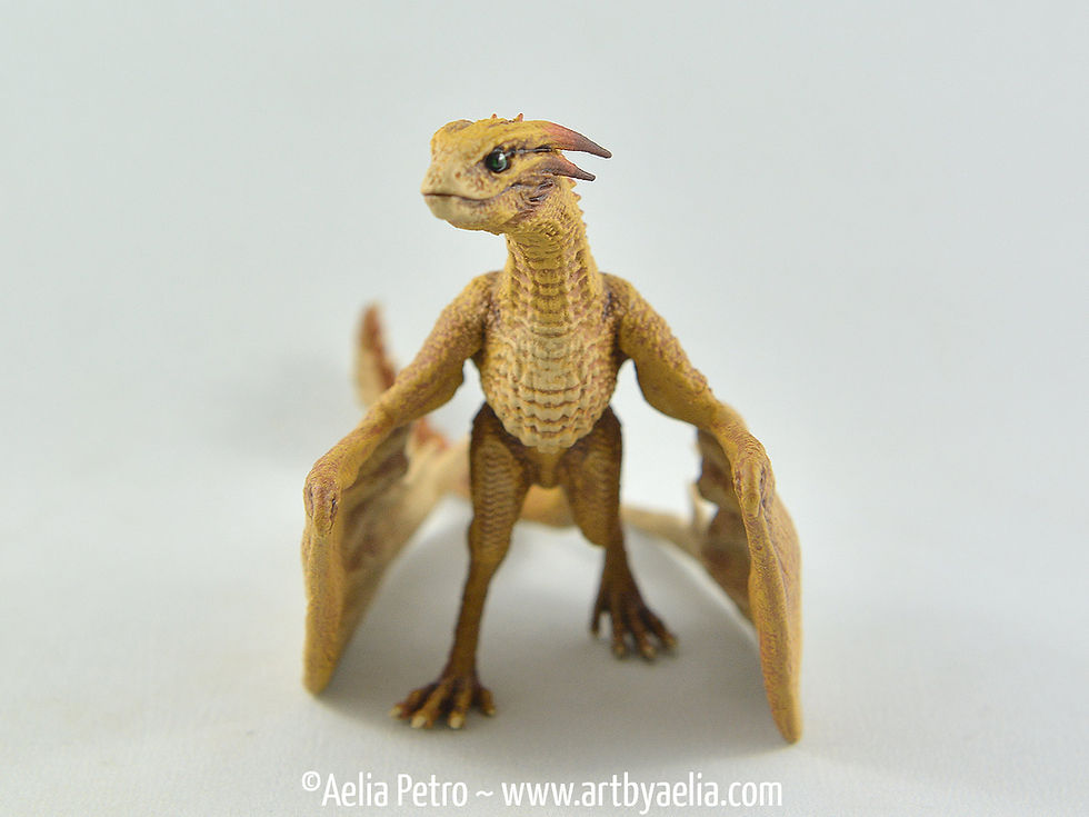 Thumbnail: Realistic Wyvern-Style Dragon - Golden Yellow Dragon - Custom Made-to-Order
