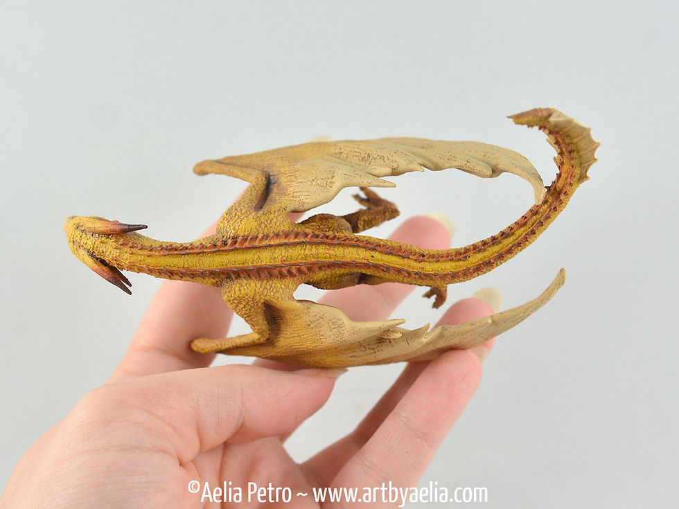 Thumbnail: Realistic Wyvern-Style Dragon - Golden Yellow Dragon - Custom Made-to-Order