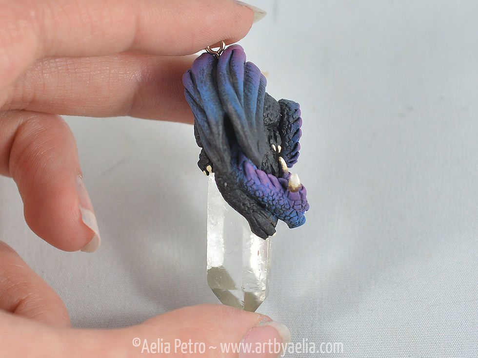 Thumbnail: Crystal Dragon Necklace - Galaxy Dragon - PRE-ORDER Shipping in 4-6 Weeks