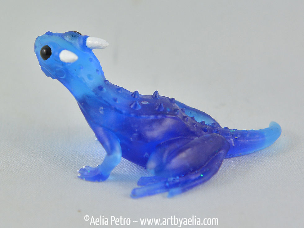 Thumbnail: Fairy Frog Dragon - Blue and Indigo - Pose 2