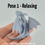 Thumbnail: Axolotl Dragon Sculpture - Pose 1 - PRE ORDER in Your Choice of Colours!