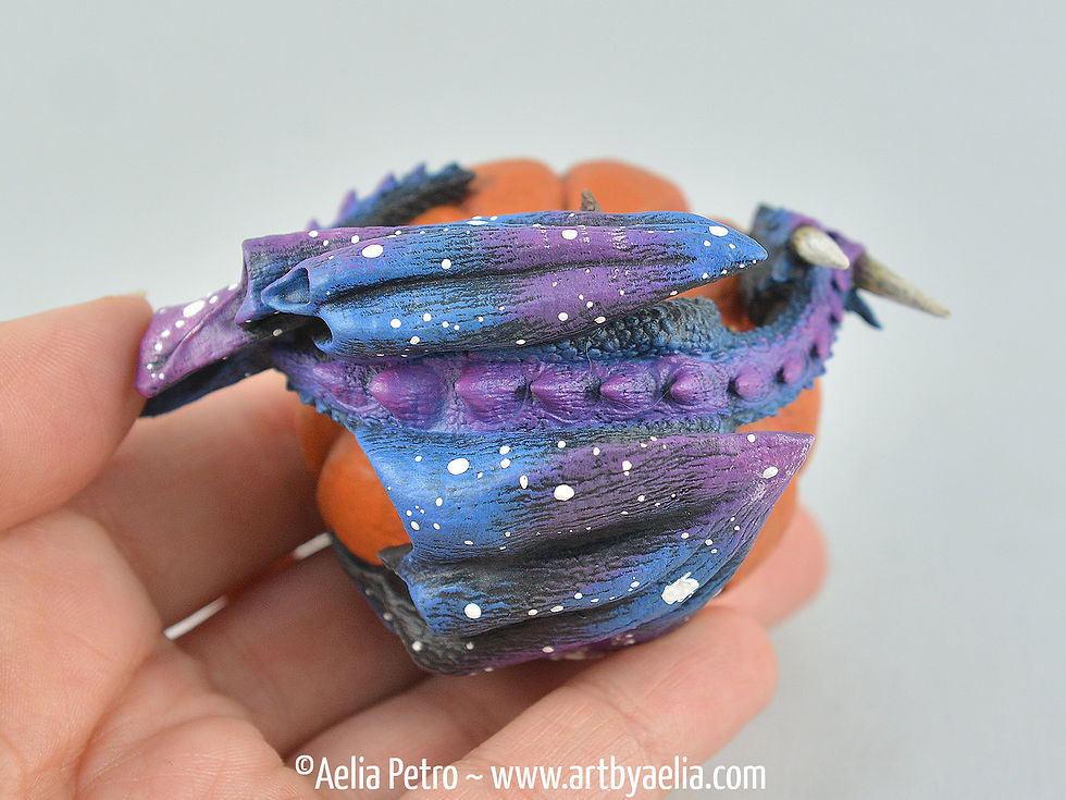 Thumbnail: Galaxy Realistic Pumpkin Dragon - IN STOCK and Ready to Ship