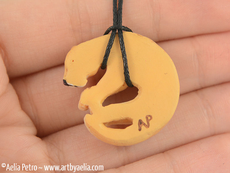 Thumbnail: Resin Female African Lion Necklace