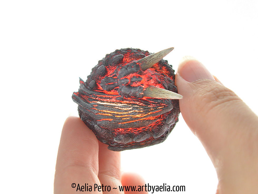 Thumbnail: Mini Radiant Dragon with Dragon Nest - Lava Dragon - IN STOCK and Ready to Ship