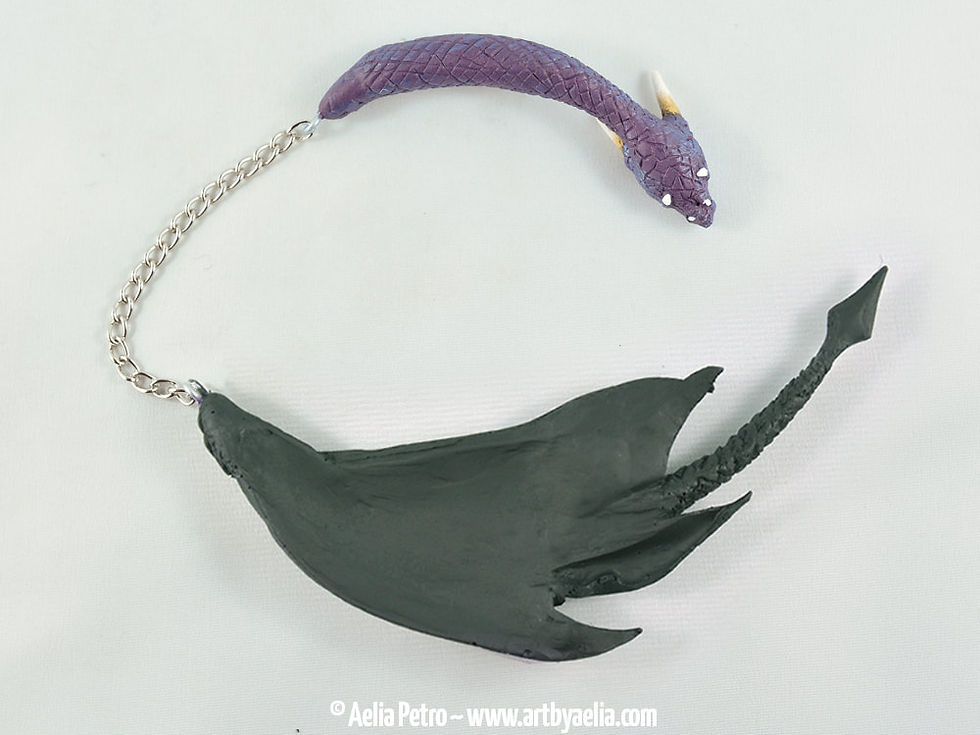 Thumbnail: Purple Aurora Borealis Dragon Draper Necklace - IN STOCK and Ready to Ship