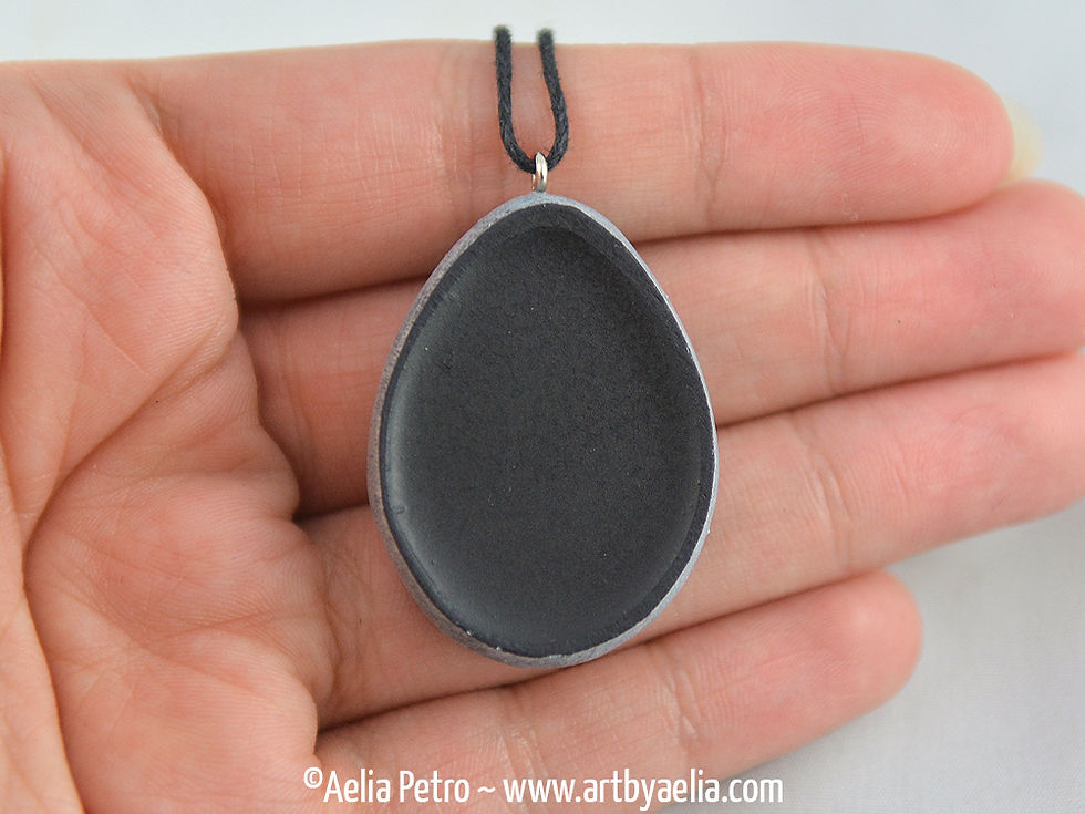 Thumbnail: Dragon Egg Relief Necklace -  Stone Dragon - Flat Backed