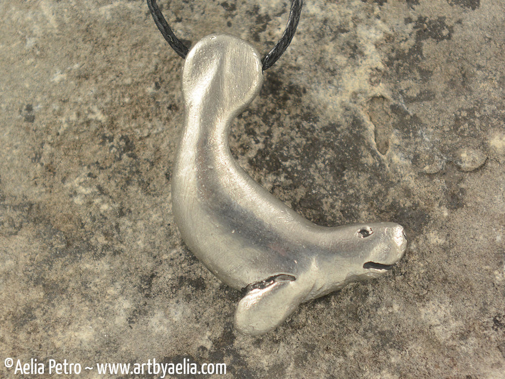 Pewter Manatee Necklace