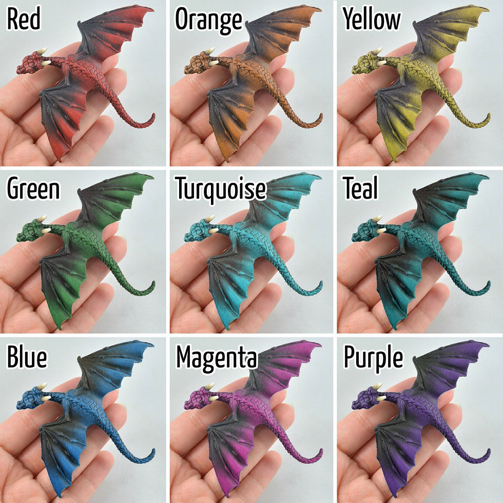 Thumbnail: COMBO - Dragon Draper Necklace & Dragon Hair Clip in your Choice of Colours -