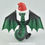 Thumbnail: Santa Hat Snap Dragonet - Green Dragon - In Stock and Ready to Ship
