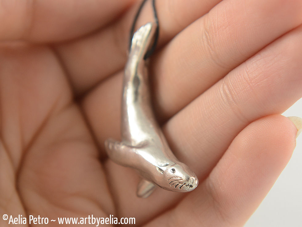 Thumbnail: Pewter Sea Lion Necklace
