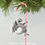 Thumbnail: Candy Cane Dragon Ornament - Antique Silver Dragon - IN STOCK and Ready to Ship