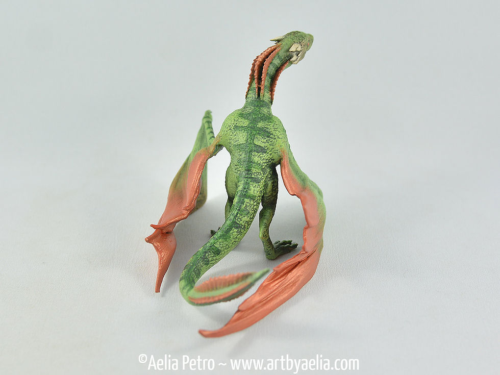 Thumbnail: Realistic Wyvern-Style Dragon - Green and Bronze Dragon - Custom Made-to-Order