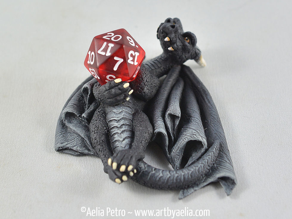 Thumbnail: Custom Made Chromatic Black Dice Dragon - PRE-ORDER Shipping in 4-6 Weeks