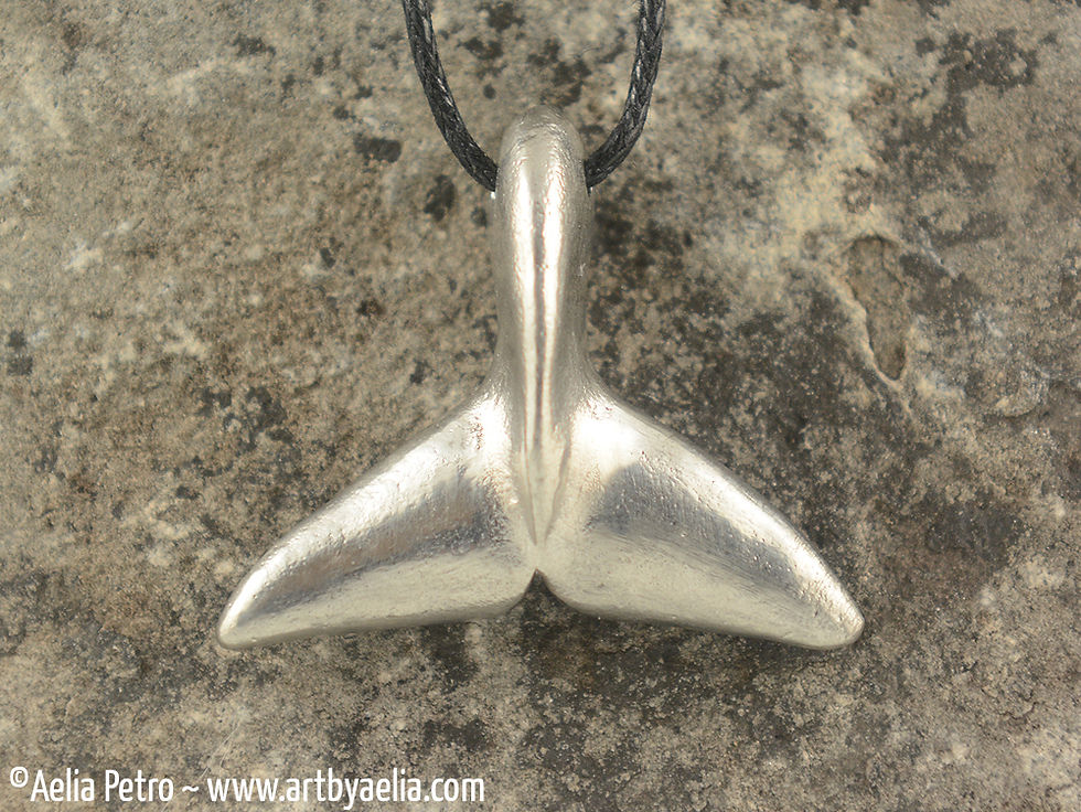 Pewter Blue Whale Fluke