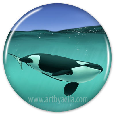Beneath the Surface Daily Doodle Button or Keychain