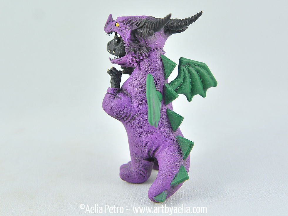 Thumbnail: Purple and Green Dress-Up Costumed Dragon - IN STOCK and Ready to Ship
