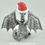 Thumbnail: Santa Hat Snap Dragonet - Antique Silver Dragon - In Stock and Ready to Ship