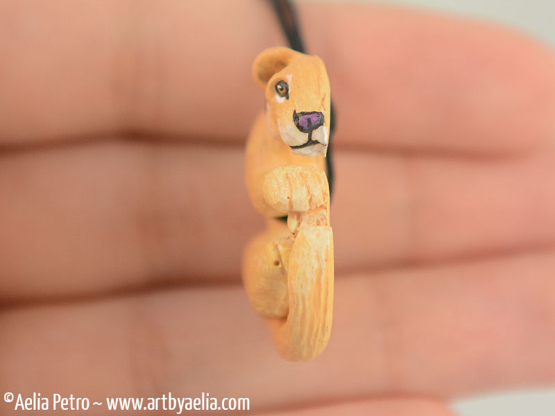Thumbnail: Resin Female African Lion Necklace