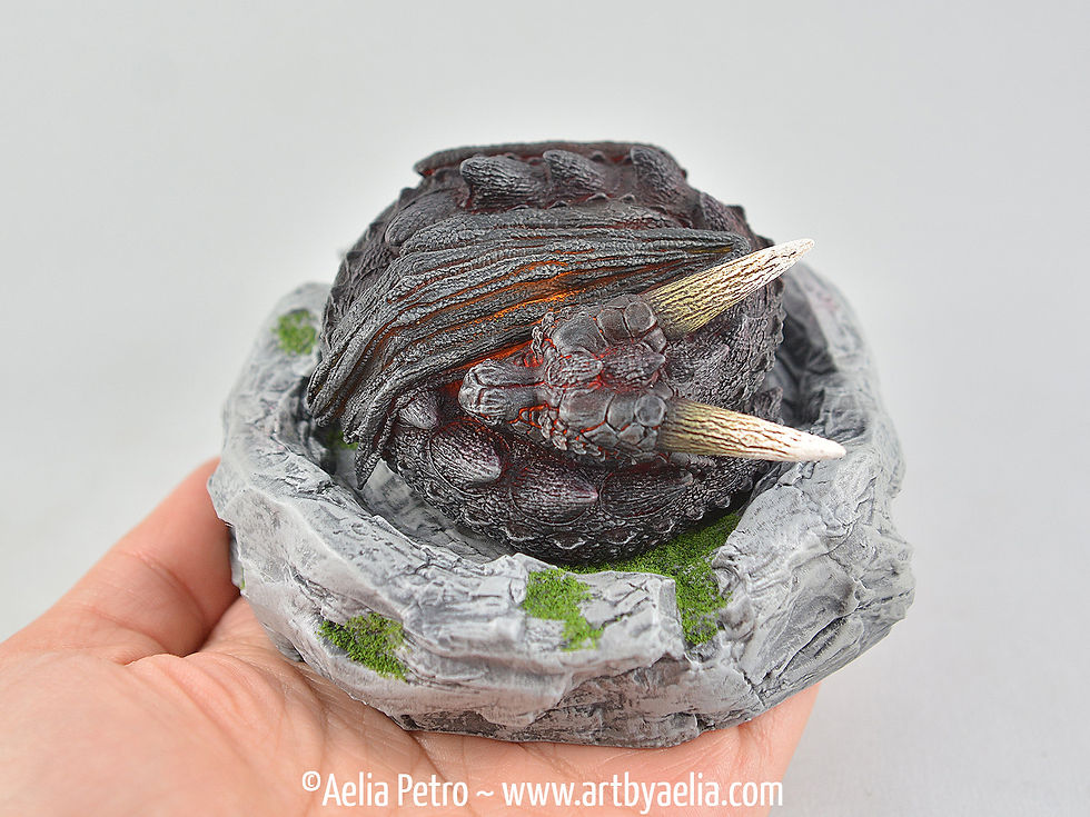 Radiant Dragon with Dragon Nest - Lava Dragon - In Stock