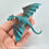 Thumbnail: Baby Dragon Barrette - Black and Turquoise Dragon Pre-Order