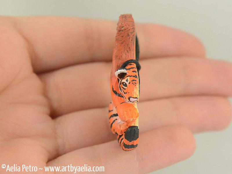 Thumbnail: Resin Female Tiger Pteroleon (Winged Lion) Necklace