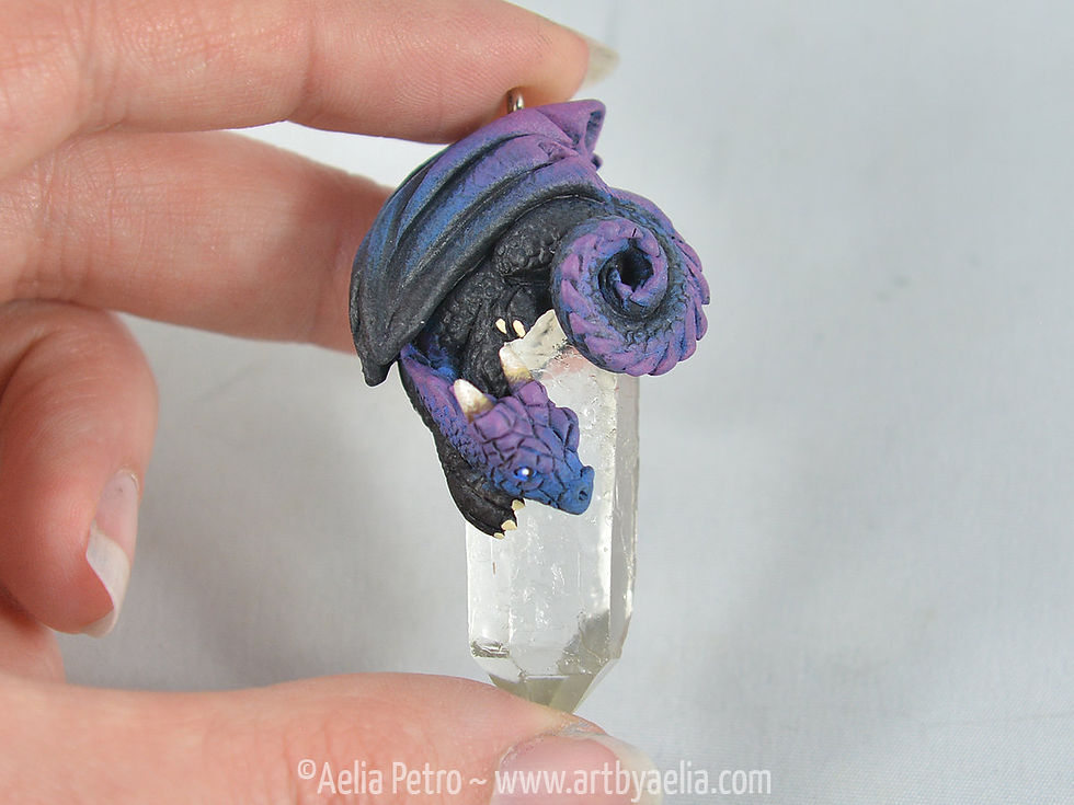 Thumbnail: Crystal Dragon Necklace - Galaxy Dragon - PRE-ORDER Shipping in 4-6 Weeks