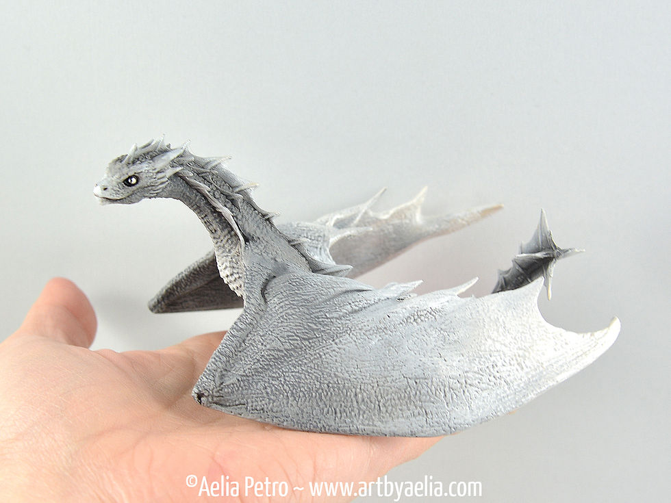 Thumbnail: Realistic Wyvern-Style Dragon - Ghostly Grey Dragon