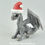 Thumbnail: Santa Hat Snap Dragonet - Antique Silver Dragon - In Stock and Ready to Ship